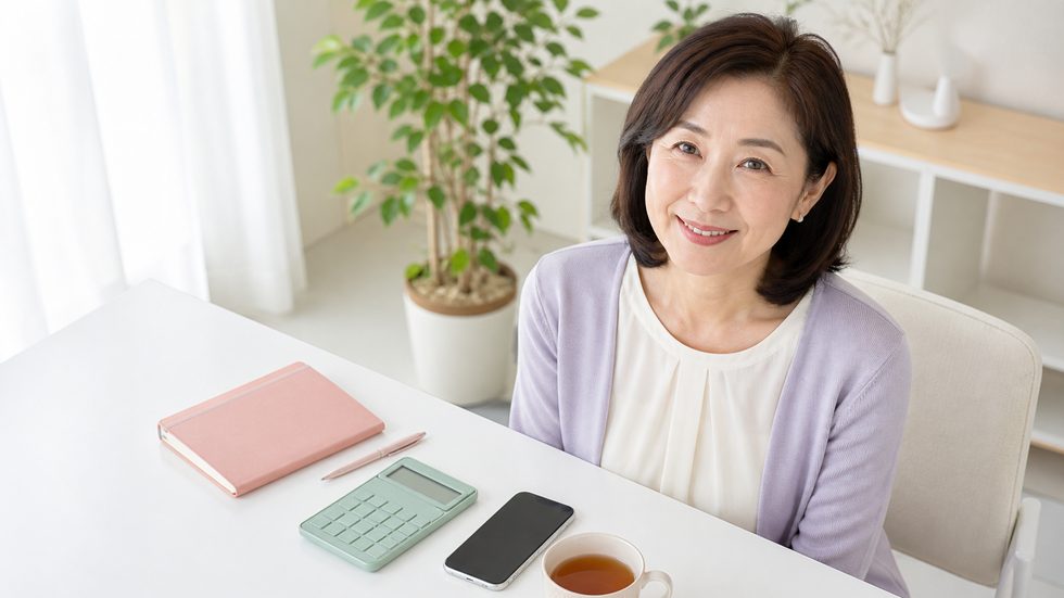 40代・50代でチャットレディとして活躍する女性のイメージ(落ち着いた自信ある雰囲気)