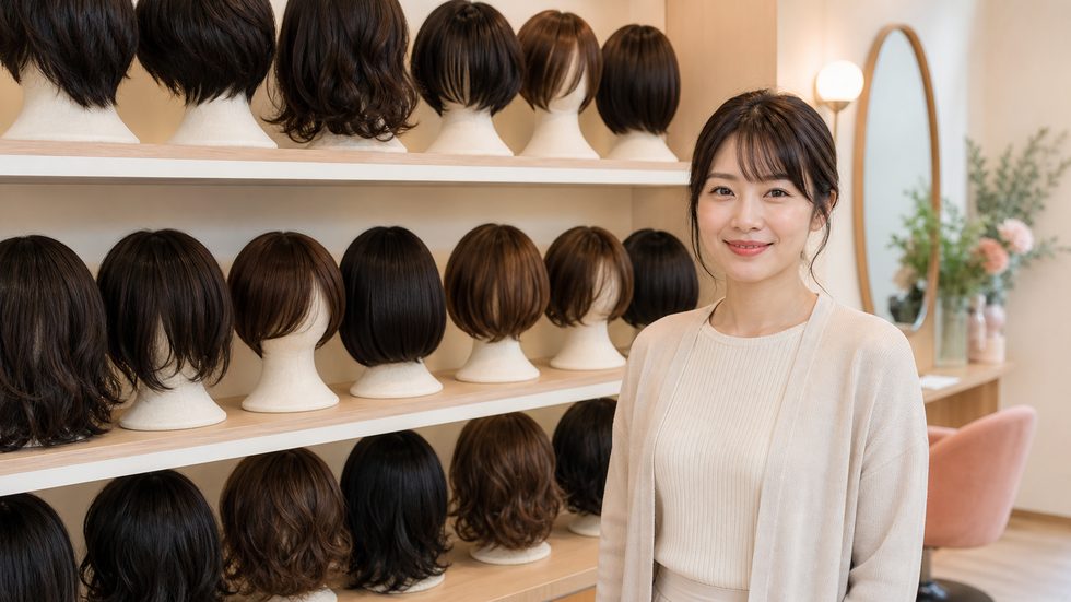 チャットレディ事務所のウィッグ無料レンタル棚(新宿・ミント新宿)