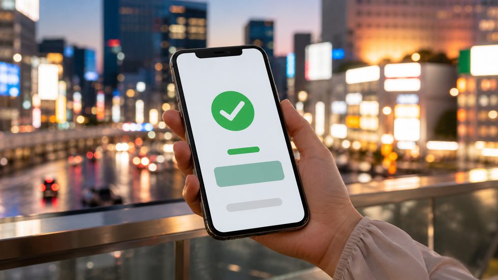 チャットレディの日払い振込を確認するスマートフォン画面のイメージ
