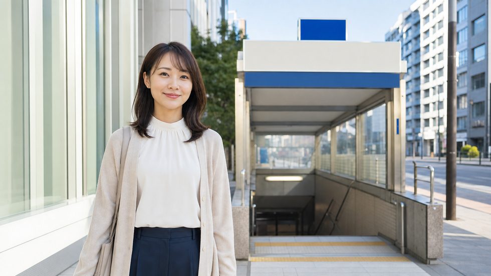 東新宿駅A2出口の外観と周辺の様子(チャットレディの通勤ルートとしての東新宿エリア)