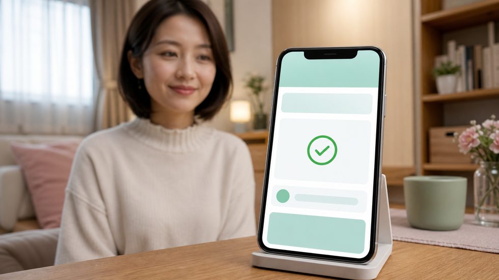 スマートフォンに届いた振込通知の画面(チャットレディの日払い確認イメージ)
