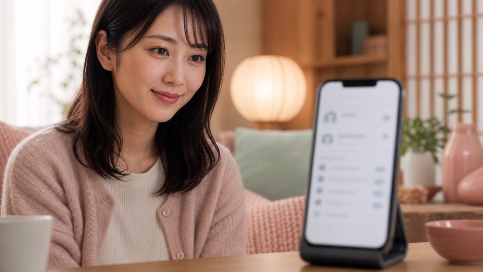 スマートフォンのプライバシー設定画面（身バレ対策・オンライン匿名化のイメージ）