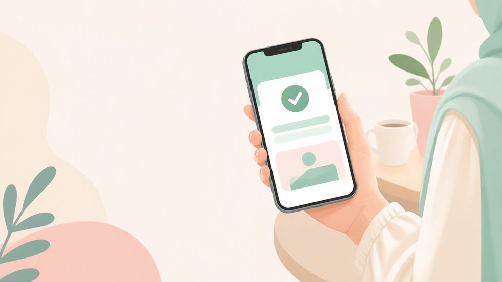 スマートフォンに表示された振込受取通知（チャットレディの日払い振込イメージ）