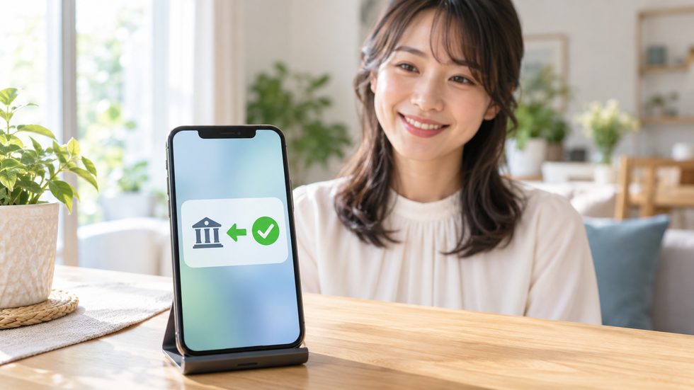 日払い振込の通知画面イメージ(給料の受け取り方法)