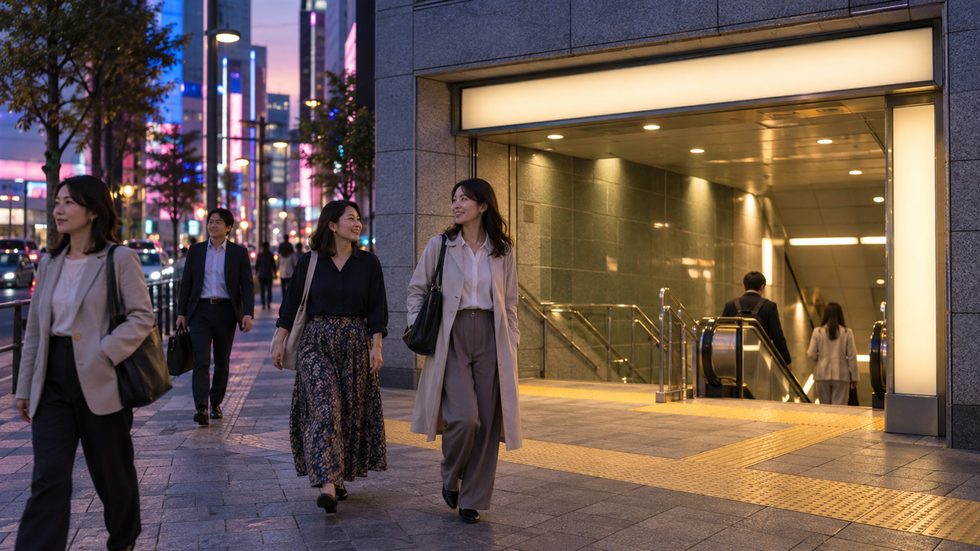 東新宿駅A2出口から徒歩1分の通勤風景(新宿ミント)