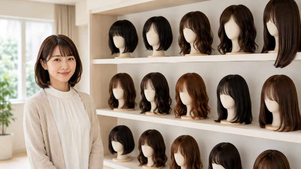 ウィッグの無料レンタル棚（新宿のチャットレディ事務所・身バレ対策）