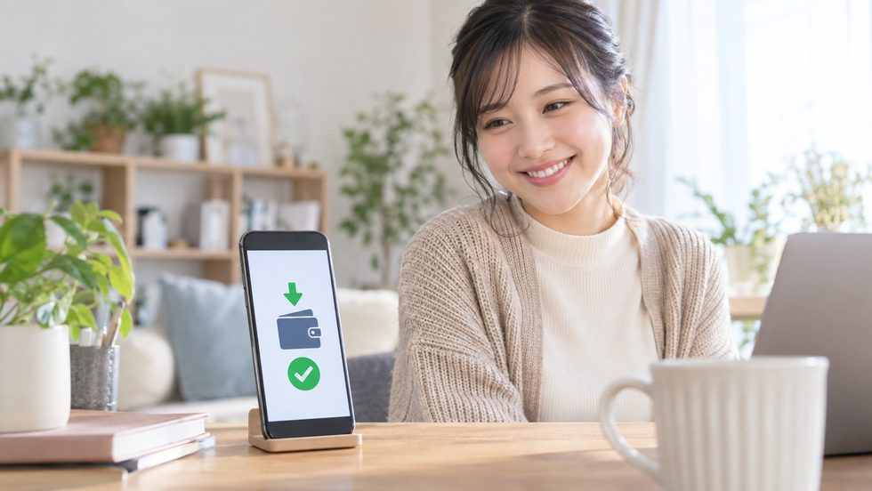 チャットレディの日払い報酬(スマホの振込通知画面)