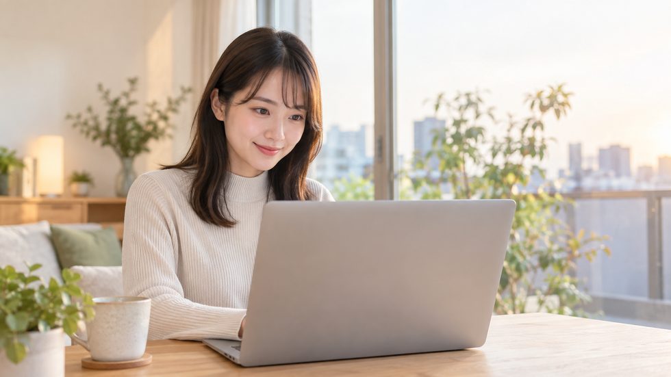 在宅でチャットレディとして働く女性の配信環境セットアップ