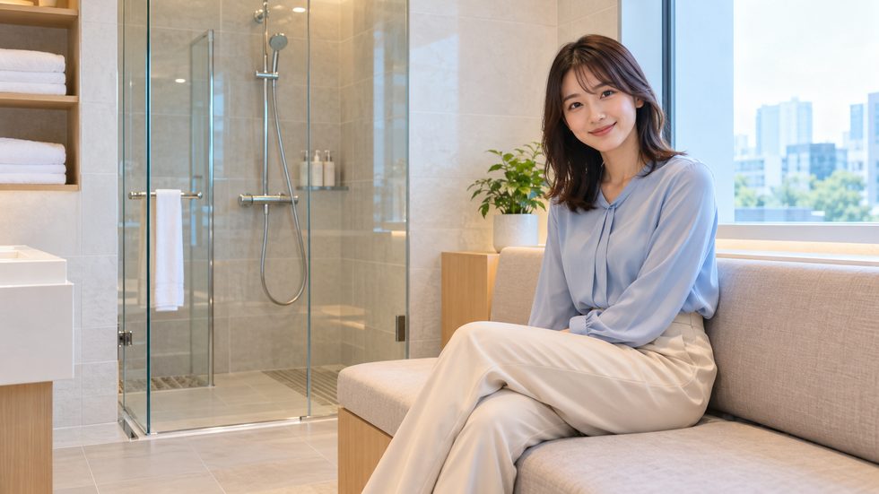 チャットレディ事務所のシャワールーム・宿泊設備の内装(東新宿)